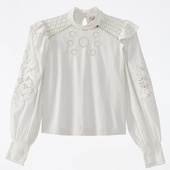 Farm Rio Off-White Romantic Blouse - Picture 4 of 6